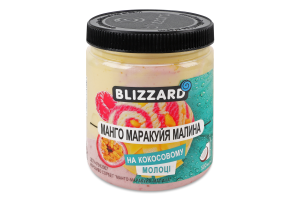 Мороженое сорбет на кокосовом молоке Манго-маракуйя-малина Blizzard п/б 270г