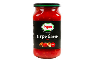 Соус стерилізований З грибами Руна с/б 485г