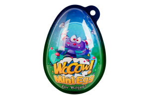 Яйцо пластиковое для мальчика с конфетами и сюрпризом Mini egg Wooow п/у 30г в ассорт