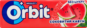 Гумка жувальна без цукру з підсолоджувачами Соковитий кавун Orbit м/у 14г