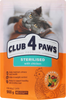 Корм д/дорослих стерилізованих котів Premium сухий 900г Club 4 Paws