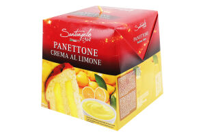 Паска Панеттоне з лимонним кремом 908г коробка Santangelo