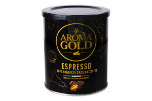 Кава натуральна смажена мелена Espresso Aroma Gold з/б 250г