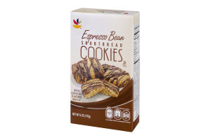 Ahold Shortbread Cookies Espresso Bean with Chocolate Drizzle