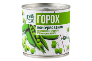 Конс Горох Субота 420 г з/б