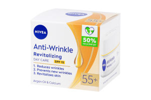 Крем денний проти зморщок SPF 15 Ревіталізація 55+ Nivea 50мл