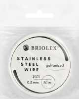 Дріт д/рукод Briolex сталев 0,3мм B65-зелений 30м