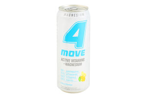 Напій безалкогольний газований зі смаком грейпфрута та лайма Magnesium + Vitamin B6 Activevitamin 4Move з/б 330мл