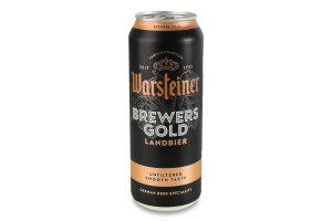 Пиво 500мл 5.2% нефильтрованное пастеризованное Brewers Gold Warsteiner ж/б