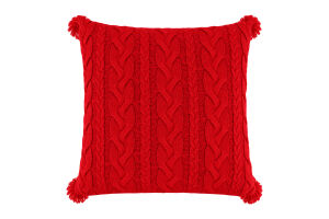 Подушка Прованс Hit Kosa-01 в'язана червон 45х45см