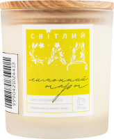 Свічка із соєвого воску Лимонний тарт Світлий сад Львівська свічкова мануфактура 1шт