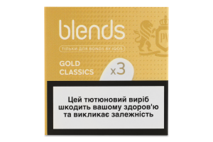 Виріб тютюновмісний для електричного нагрівання з фільтром Blends Classics Gold 60шт
