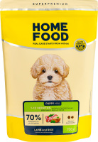 Корм сухий повнораціонний для цуценят малих порід Ягнятина та рис Home Food д/п 700г