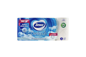 Бумага туалетная 3-х слойная Delicate Care Deluxe Zewa 8шт