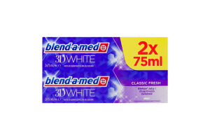 Паста зубна Класична свіжість 3D White Blend-a-Med 2х75мл