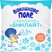Напій кисломолочний Біфілайт 2,5% 450г п/е Волошкове поле