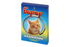 Нашийник д/котів інсектоакарицидний Бар"єр супер синьо-жовтий 32,5см Продукт