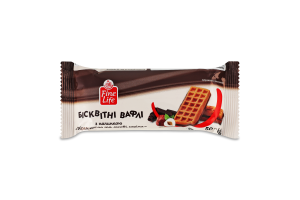 Вафли бисквитные с начинкой Крем какао и лесные орехи Fine Life м/у 50г