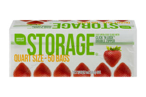 Smart Sense Storage Bags Quart Size - 50 CT