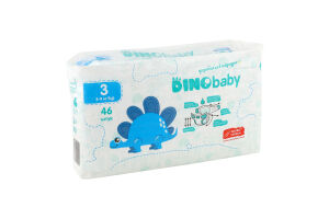 Подгузники для детей 4-9кг 3 Dinobaby 46шт