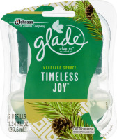 Glade Plugins Scented Oil Woodland Spruce Timeless Joy Refills - 2 CT