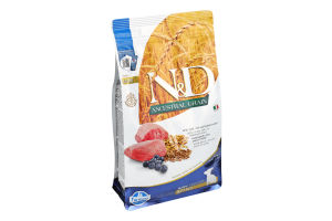 Корм д/цуценят дрібних порід низькозерновий з ягням та чорницею сухий 800г Фарміна