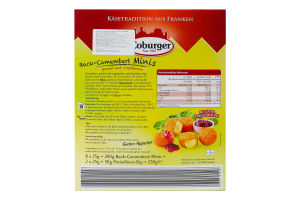 Шарики сырные 45% Камамбер мини с клюквой Coburger к/у 250г