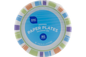 Smart Sense Designer Paper Plates 10.06 IN - 80 CT