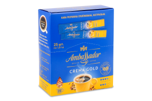 Кава Crema Gold розчинна 25*1,8г стік Ambassador