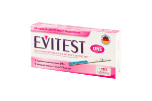 Тест-полоска для определения беременности One Evitest 1шт