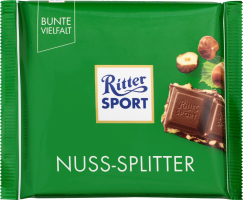 Шоколад молочний з лісовим горіхом Nuss-Splitter Ritter Sport м/у 100г