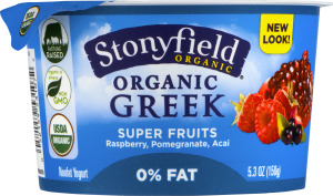 Stonyfield Organic Greek Nonfat Yogurt Super Fruits