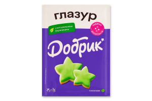 Глазурь с натуральными красителями салатовая Добрик м/у 75г