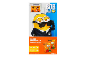 Набір Цукерки фруктові натуральні Mango 20г + іграшка-брелок Fun Bob Snail к/у 1шт