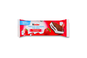Пирожное бисквитное с молочной и клубничной начинкой Milk slice Kinder м/у 28г