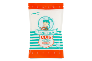 Соль морская пищевая йодированная помол №1 Морячка д/п 450г