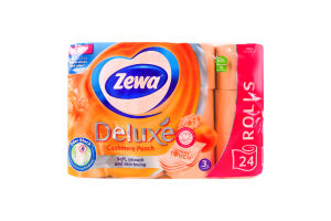 Бумага туалетная 3-х слойная Cashmere peach Deluxe Zewa 24шт