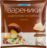 Вареники замороженные с картофелем и грибами Геркулес м/у 800г