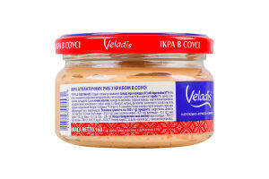 Икра атлантических рыб с крабом в соусе Veladis с/б 160г