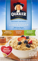 Quaker Instant Oatmeal Lower Sugar Variety Pack - 10 PK