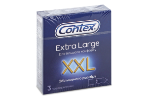 Презервативы латексные увеличенного размера с силиконовой смазкой XXL Extra large Contex 3шт
