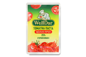 Паста томатна 25% сашет 50г ТМ WellDar