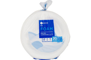 SE Grocers Plates Foam Deep Dish 3 Compartment - 20 CT