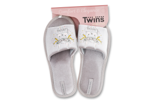 Тапочки открытые домашние женские Twins №5830 38-39 серый