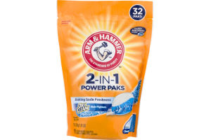 Arm & Hammer 2-In-1 Power Packs Oxi Clean Baking Soda Freshness - 32 CT