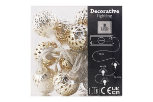 Гірлянда MBM My Home Лампочка срібна 8ламп MH-1347