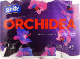 Папір туалетний Орхідея 3шари 145відривів 24шт Гріт
