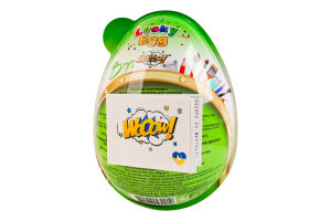 Яйцо пластиковое для мальчика с конфетами и сюрпризом Lucky egg Wooow п/у 80г в ассорт