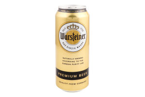 Пиво 500мл 4.8% світле пастеризоване Premium Warsteiner з/б