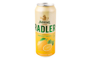 Пиво специальное 480мл 3.5% светлое пастеризованное Лимон и мята Radler Львівське ж/б